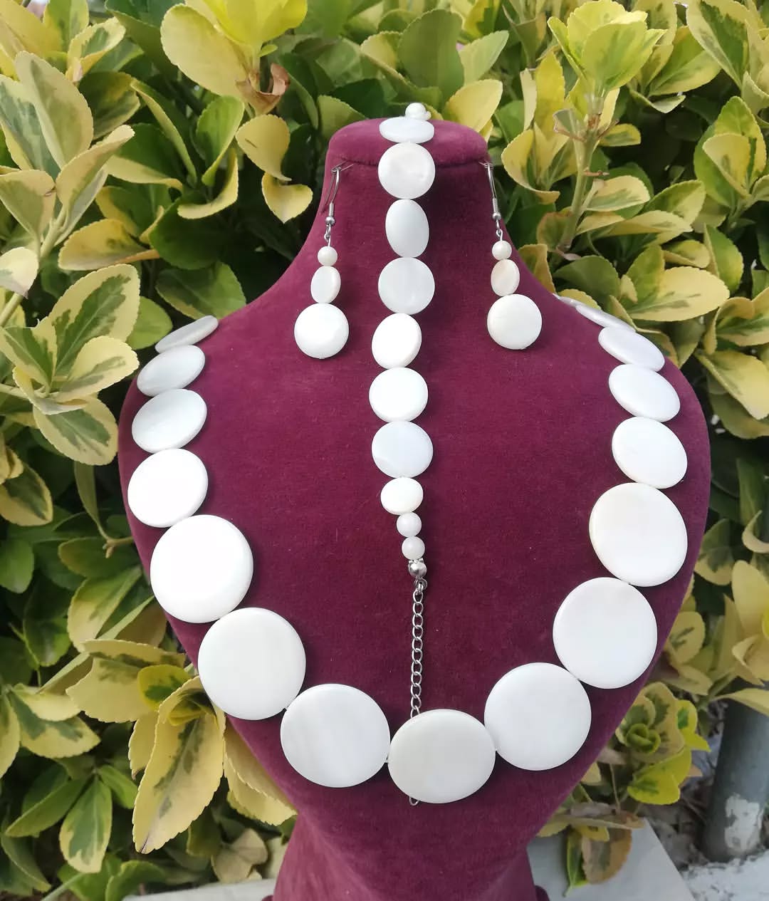 نیم ست صدف برش خورده طرح گرد